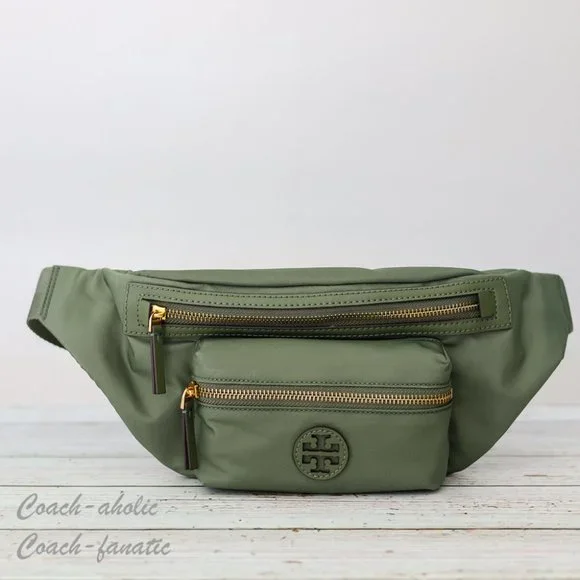 NWT Tory Burch 82508 Nylon Belt Bag Fanny Pack Crossbody in Palm Leaf - Picture 8 of 10